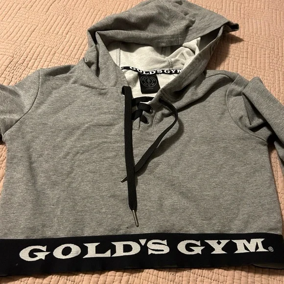 Gray Hooded Crop Top - Picture 4 of 6